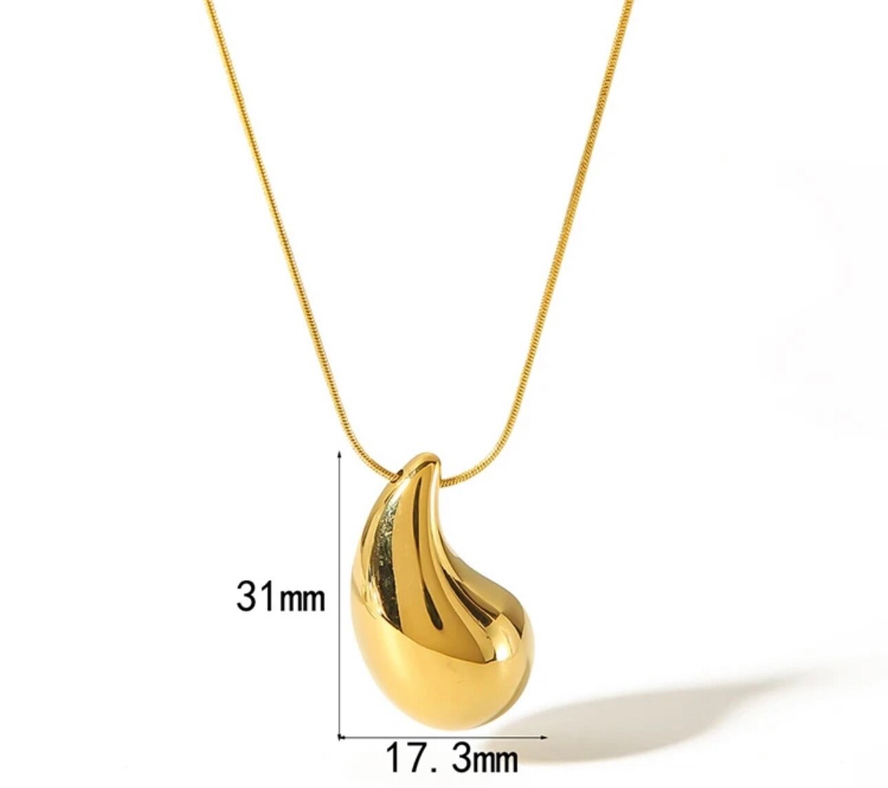 Drop Ohrringe 18 Karat Gold Veredelung • Tropfen Form • Statement Ohrringe • Hochwertiger Edelstahl Hypoallergen Frei