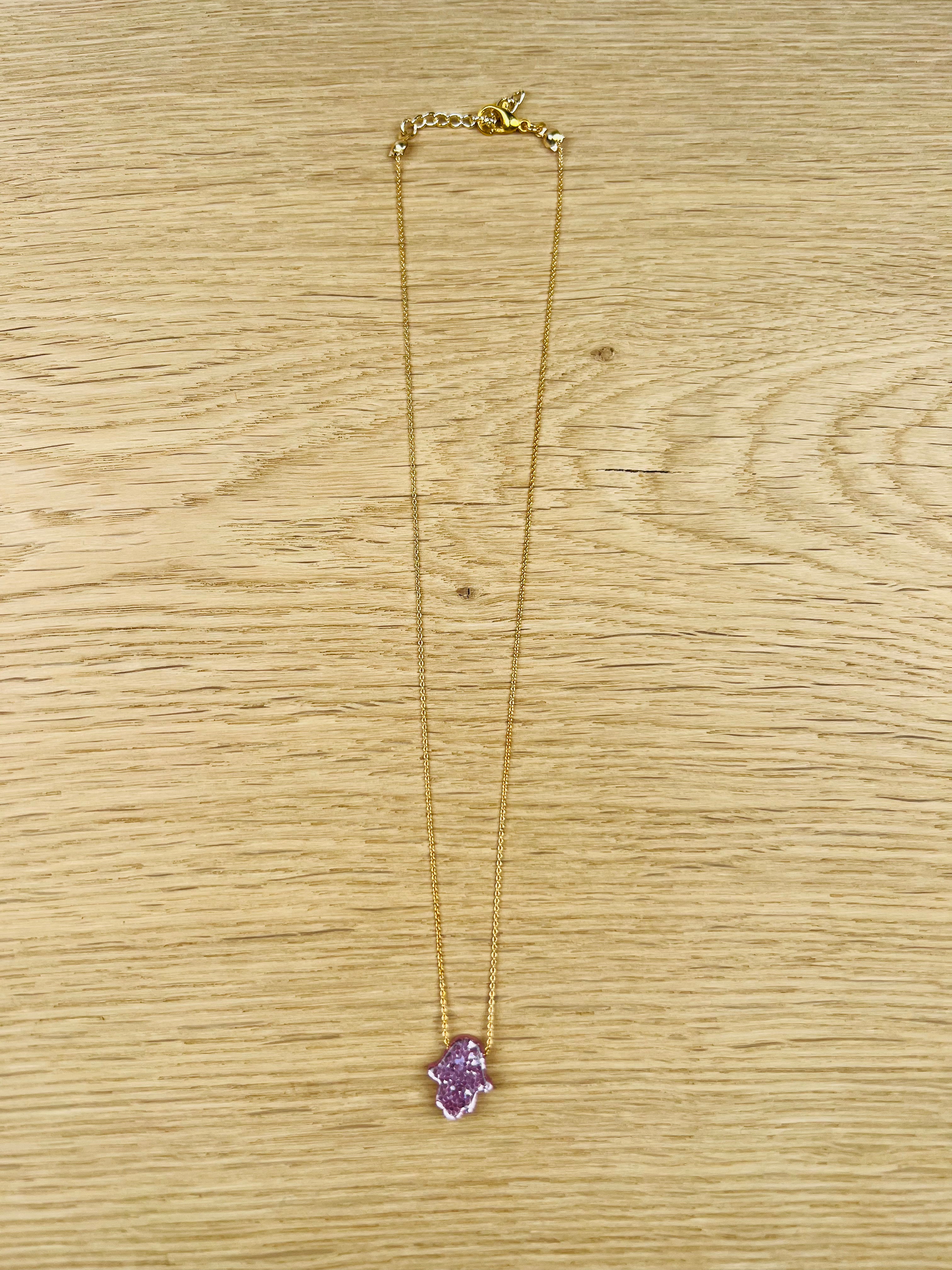 Kette Fatma's Hand pink