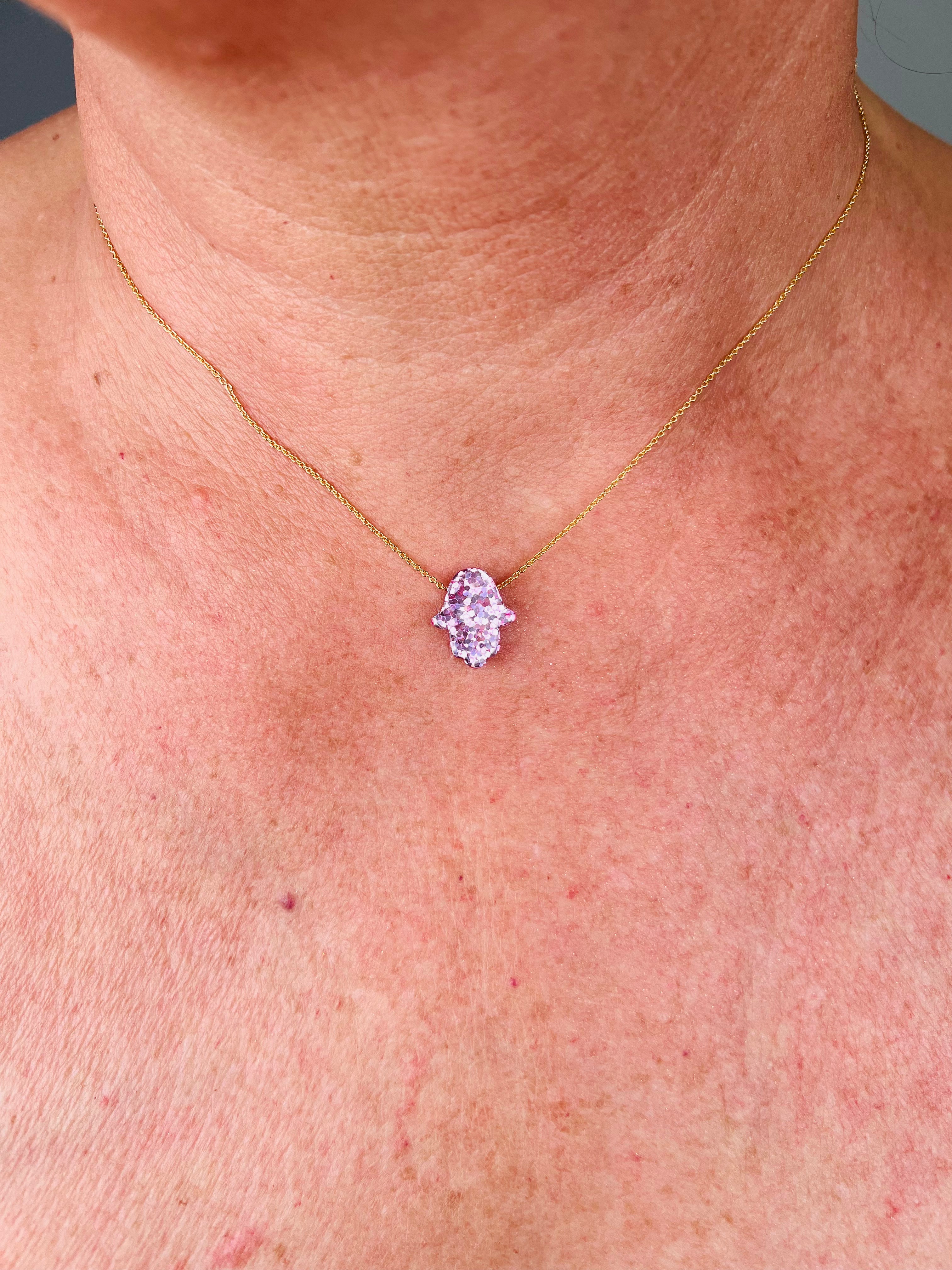 Kette Fatma's Hand pink