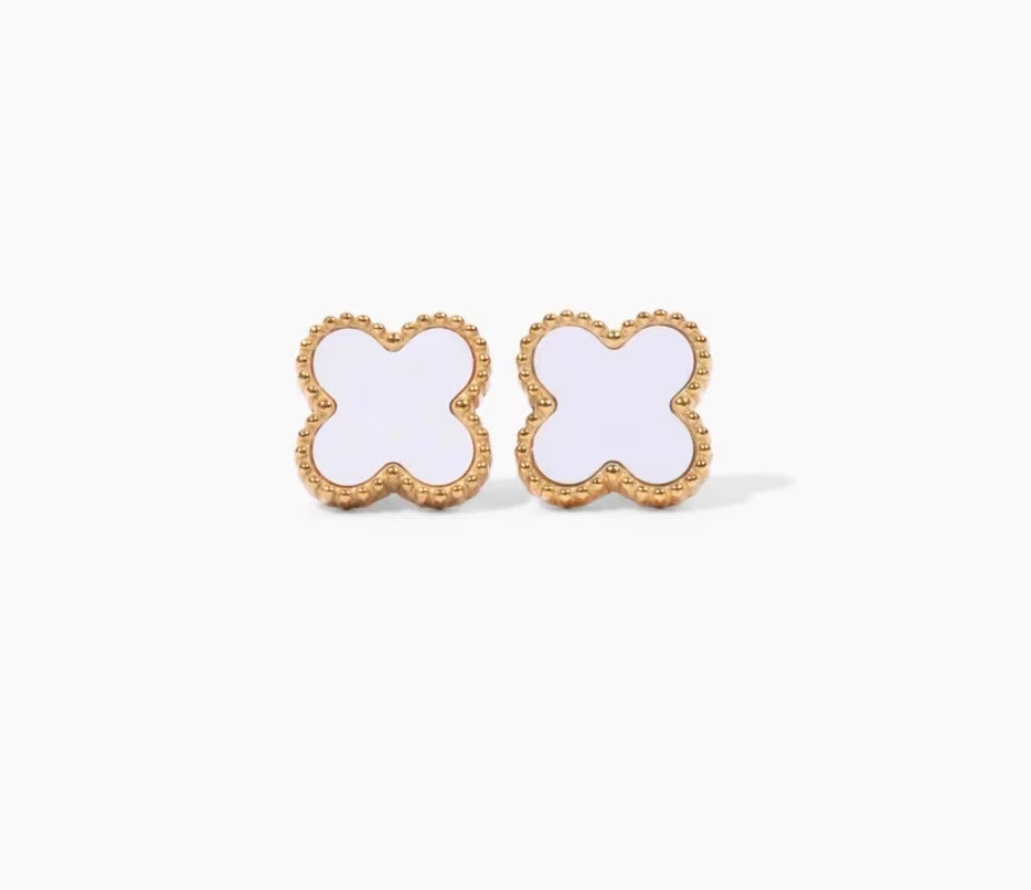 Kleeblatt Ohrringe 18 Karat Goldveredelung • Statement Ohrringe • Hochwertiger Edelstahl • Hyperallergen Frei