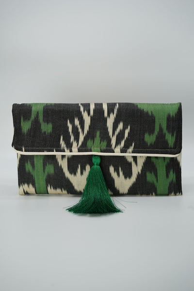 Clutch Seide GREEN TRICK schwarz