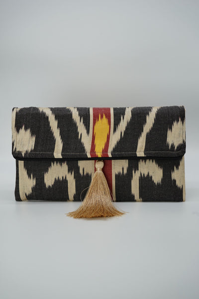 Clutch Seide CRAZY OWL schwarz