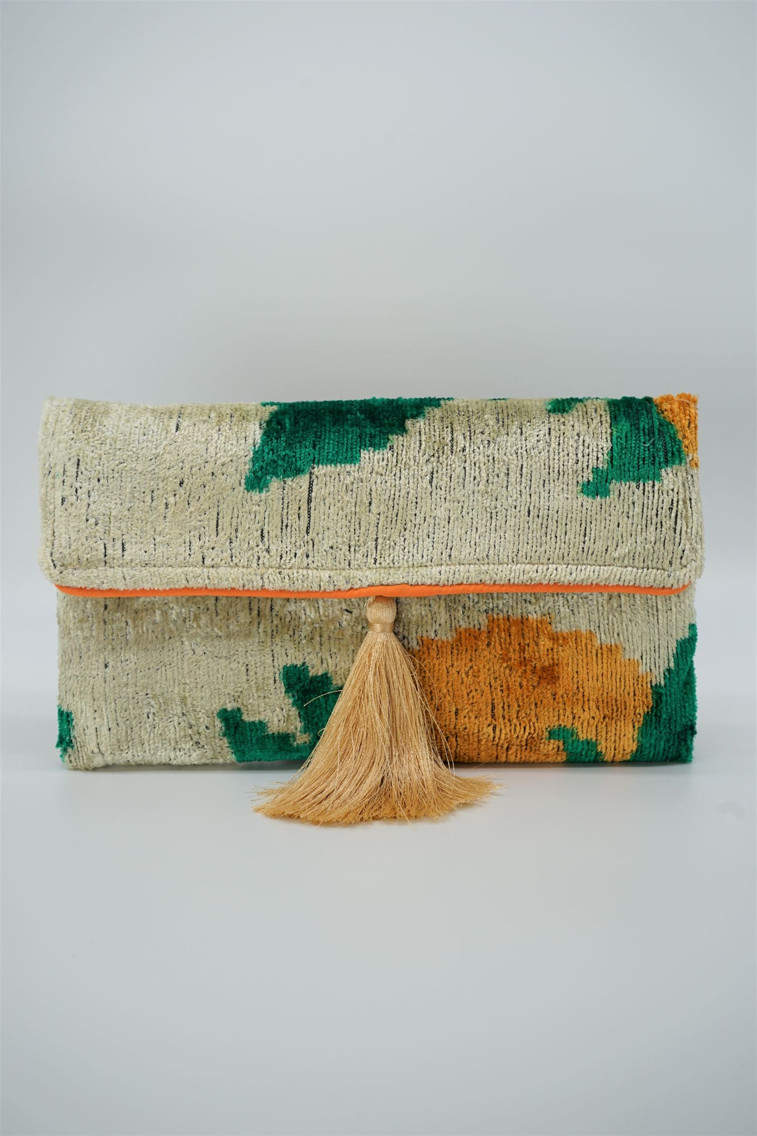 Clutch Seidensamt POONA ORANGE orange