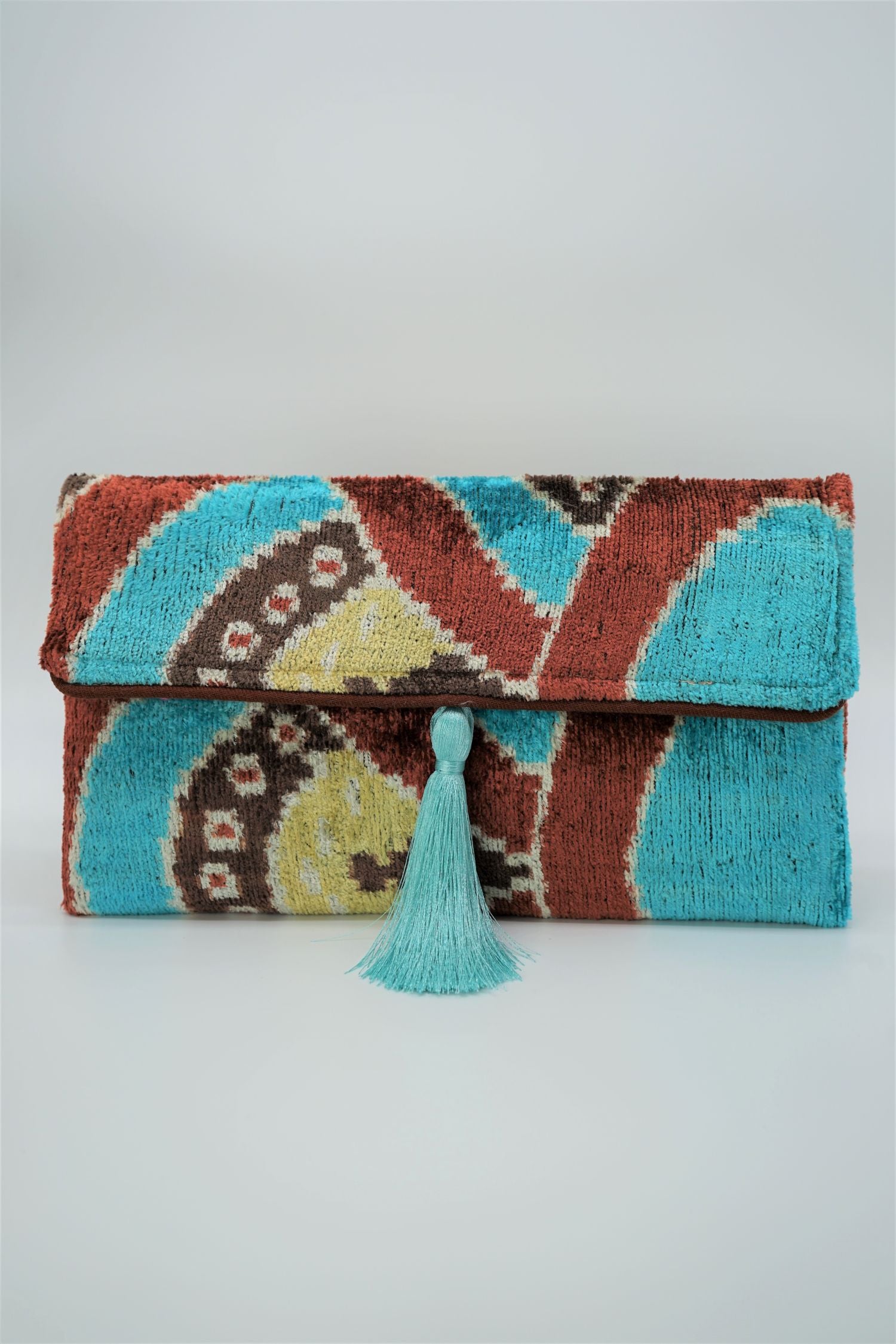 Clutch Seidensamt CRAZY CANELLA türkis