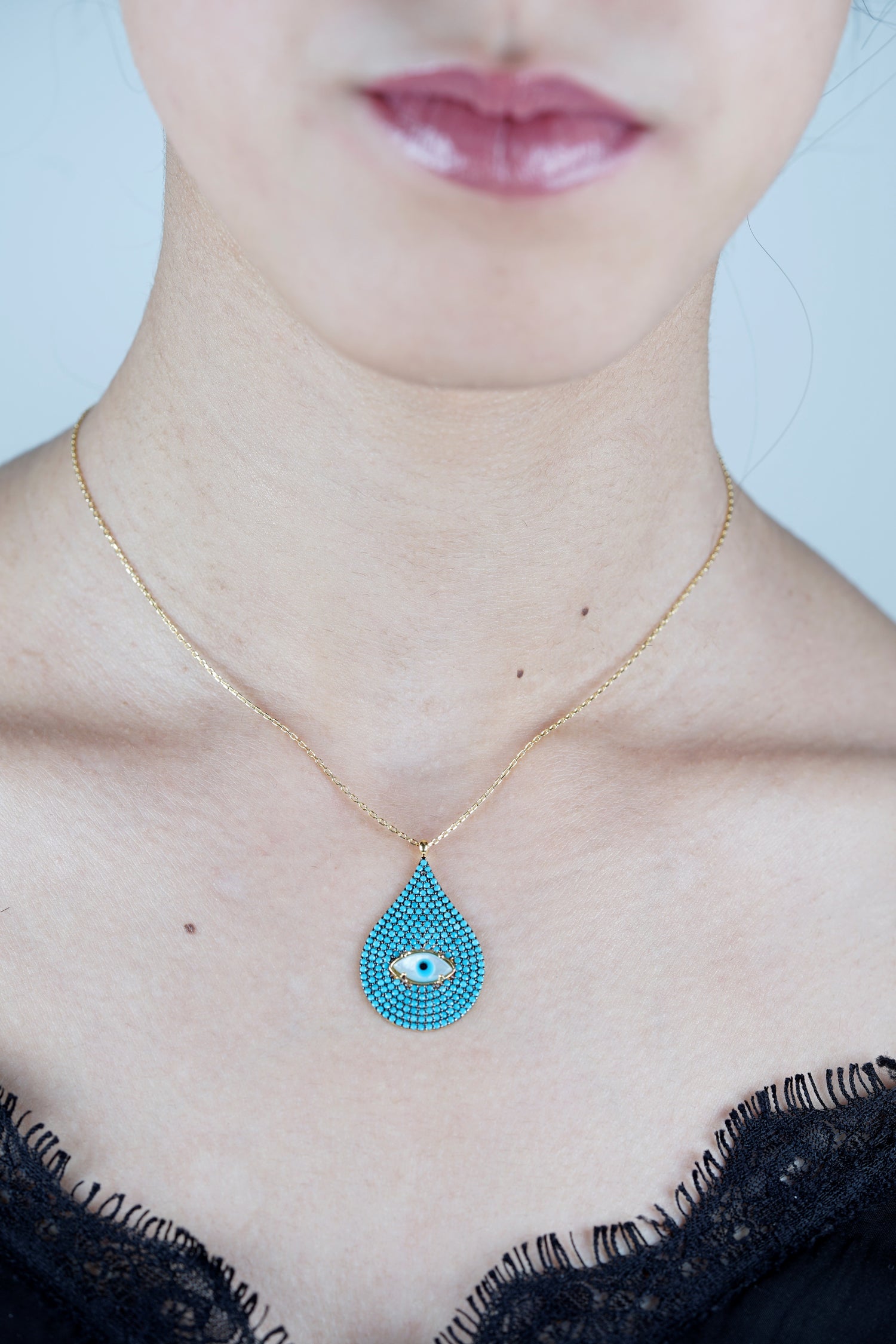 Kette MAGIC BLUE EYE türkis-gold