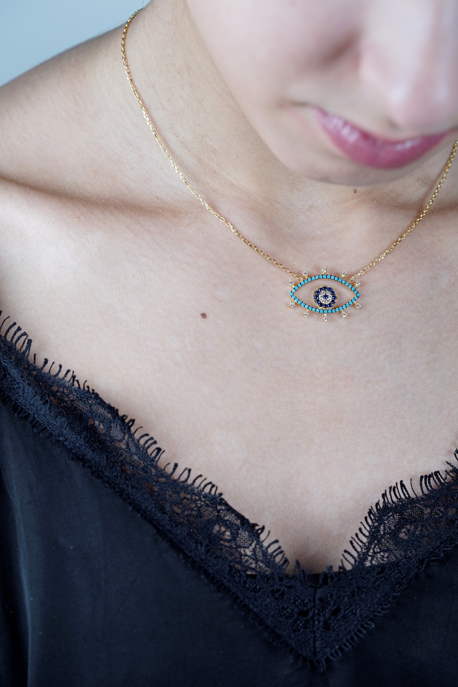 Kette MAGIC BLUE EYE gold