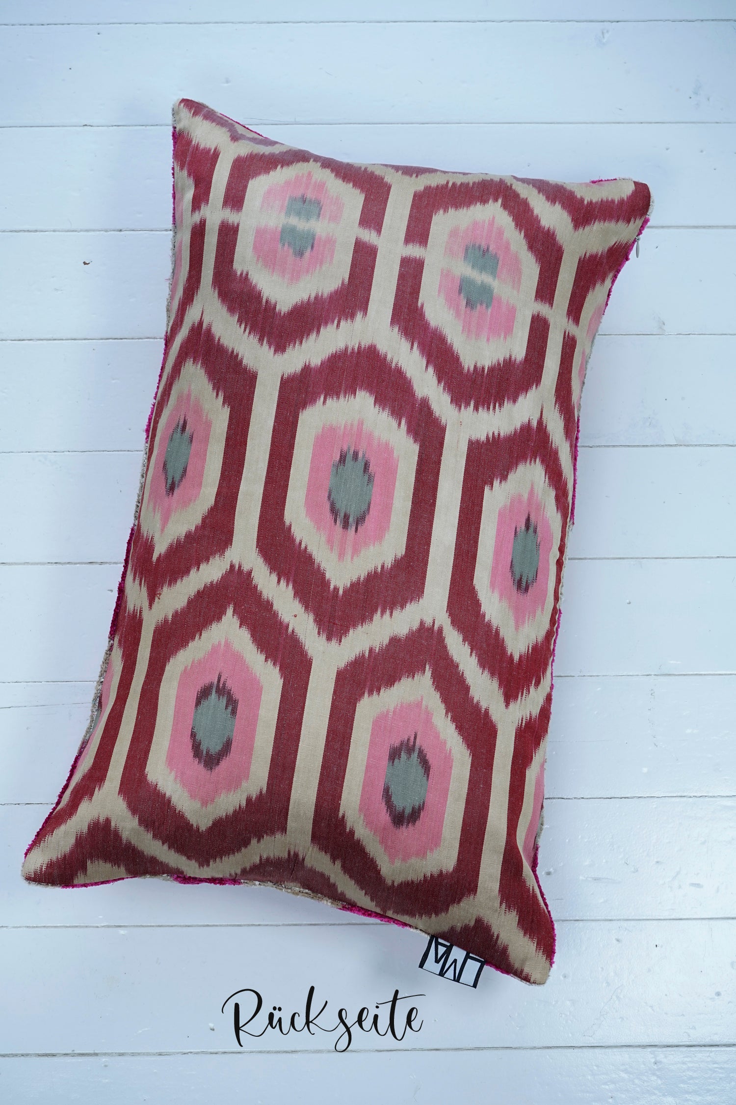 Seidensamt Kissen LILO LOOPY pink