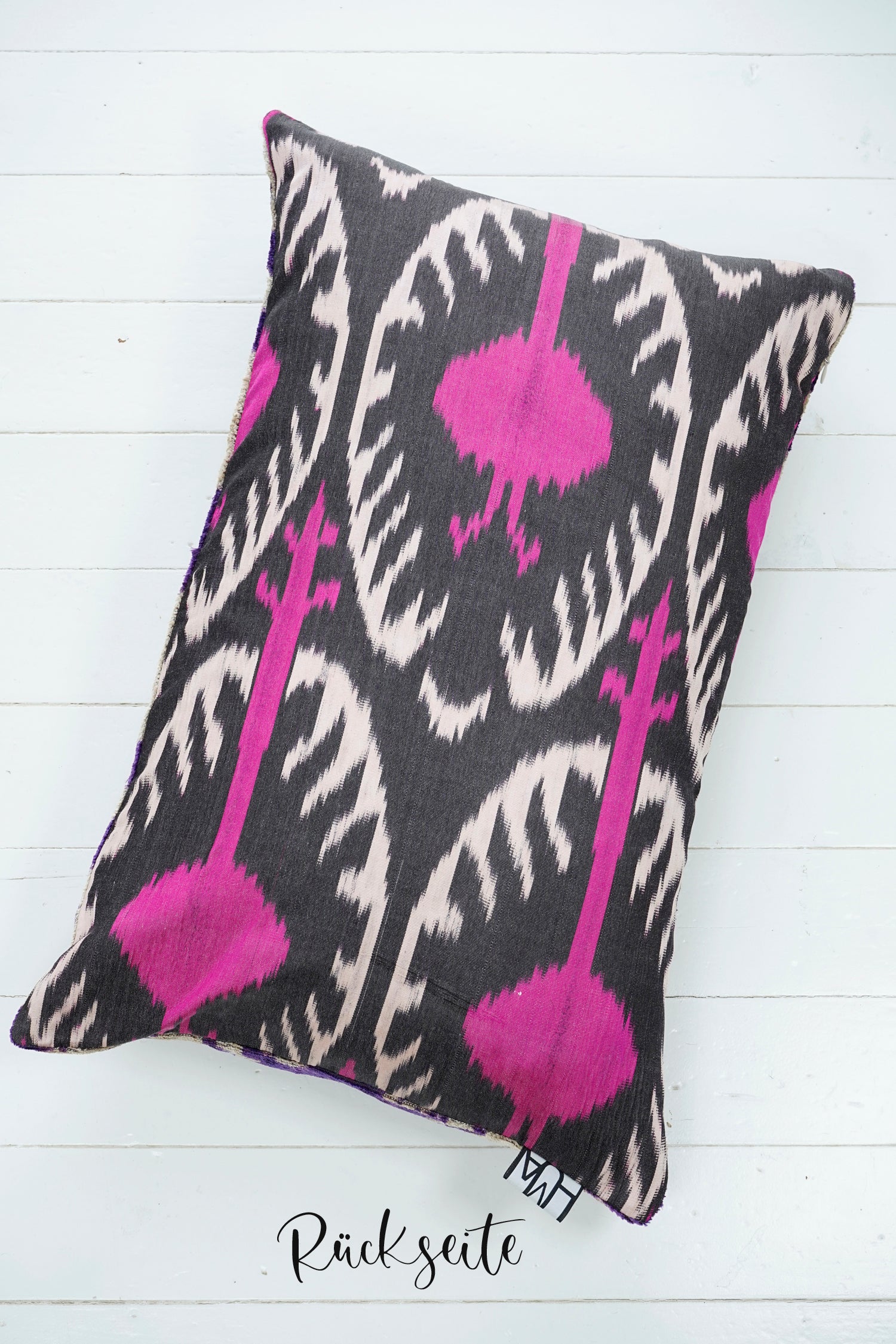 Seidensamt Kissen HIPSTER lila