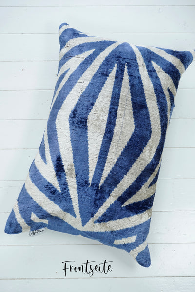 Seidensamt Kissen PULP FICTION blau