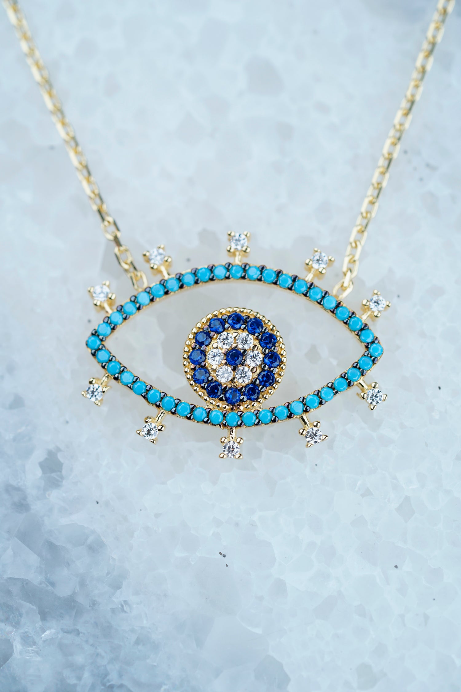 Kette MAGIC BLUE EYE gold