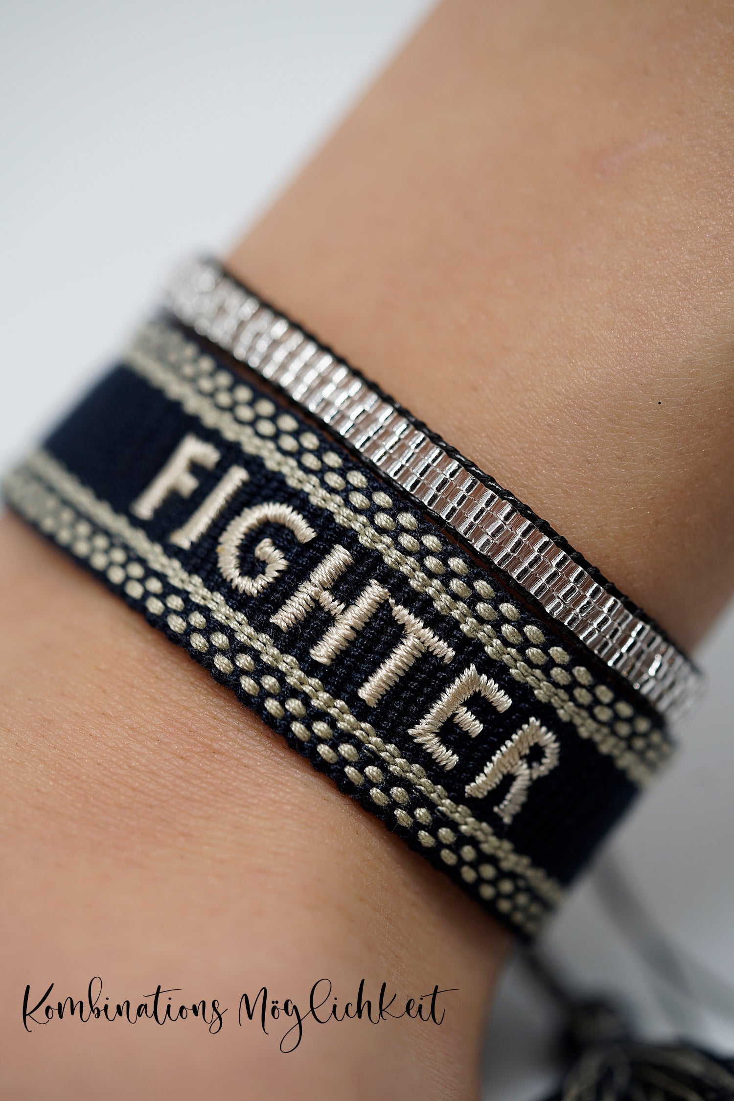 Statement Armband SILVER BEAD silber