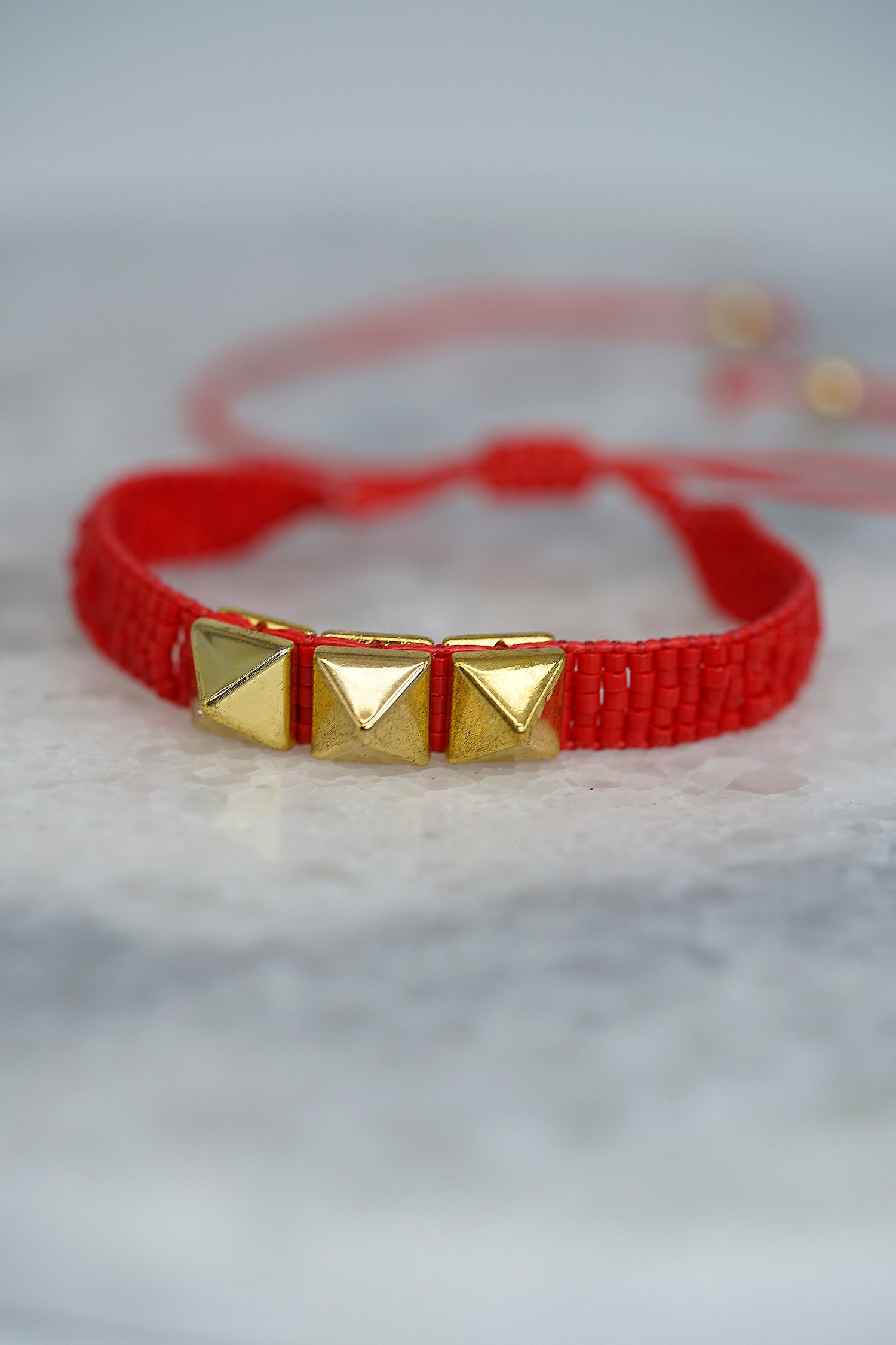 Statement Armband RIVETTO rot
