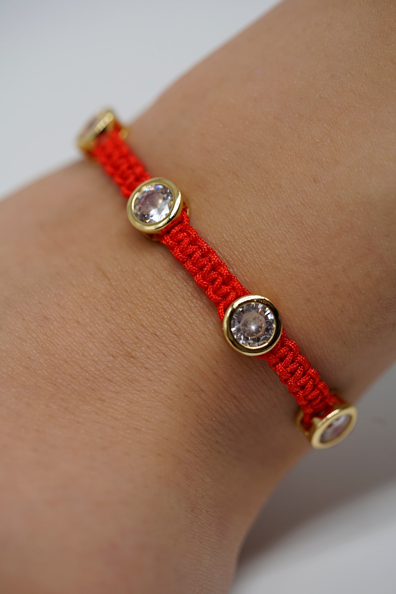 Statement Armband STONE rot