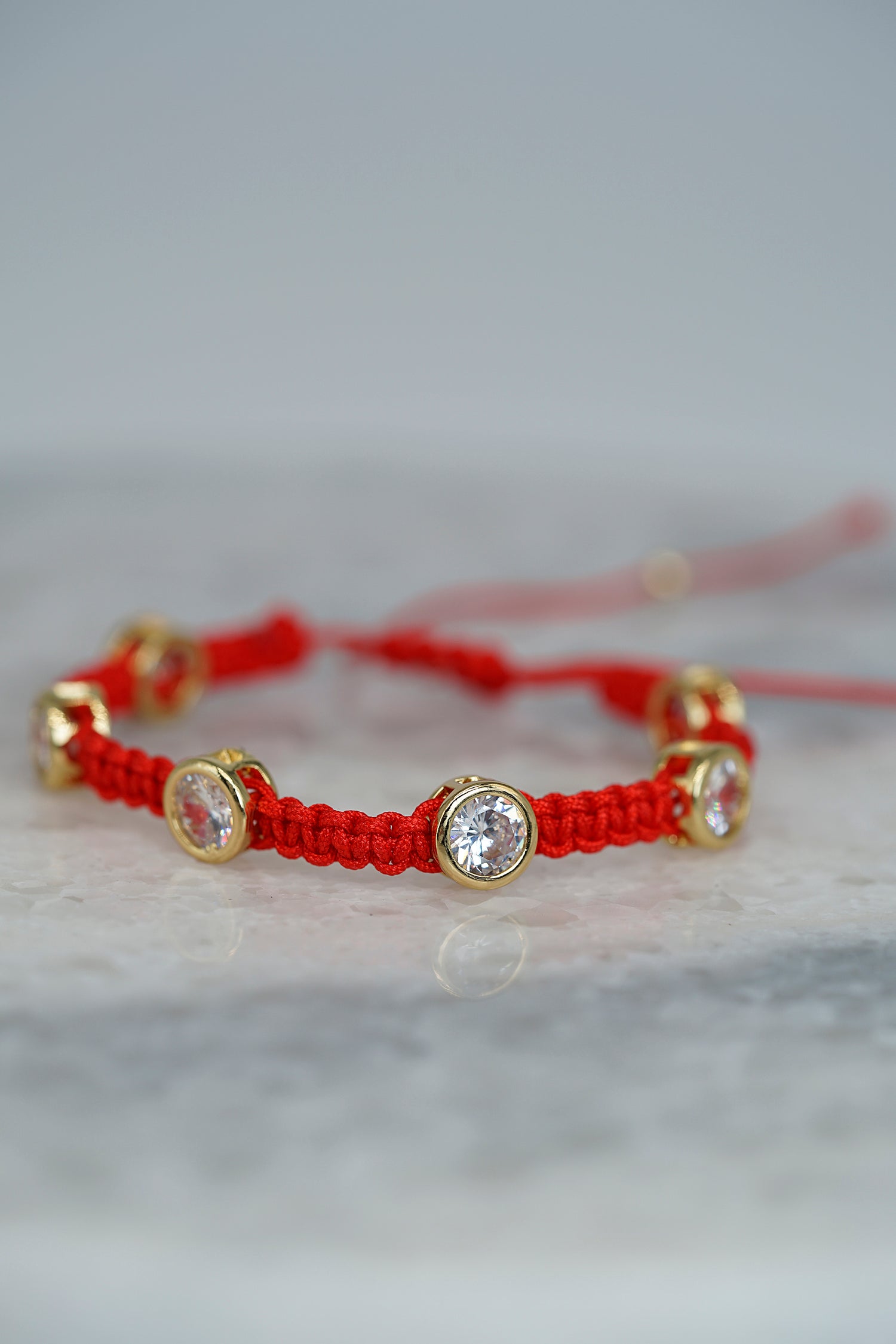 Statement Armband STONE rot