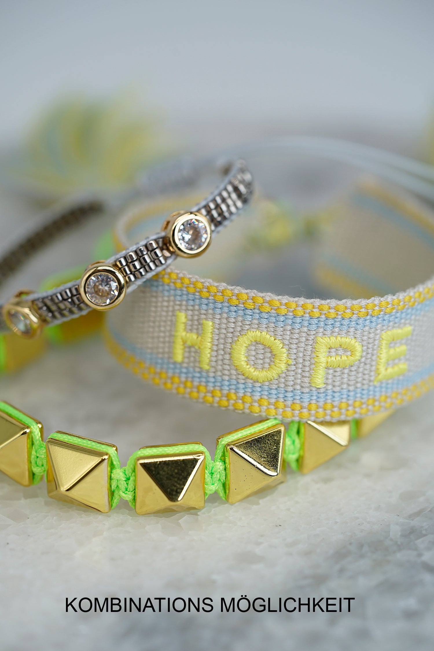 Statement Armband RIVETTO grün