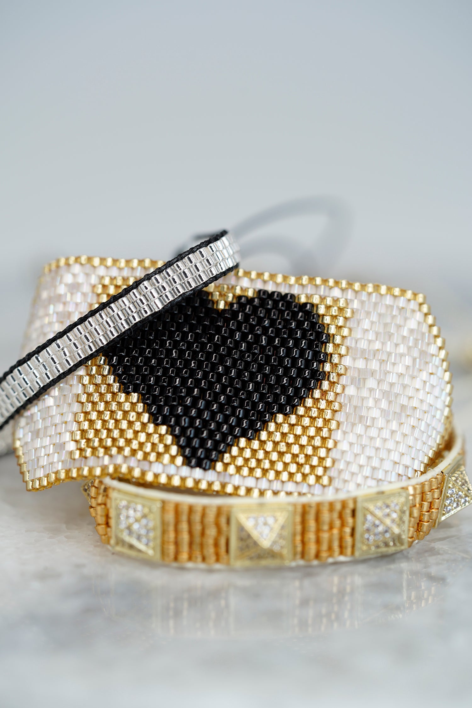 Statement Armbänder 3'er Set HEART gold