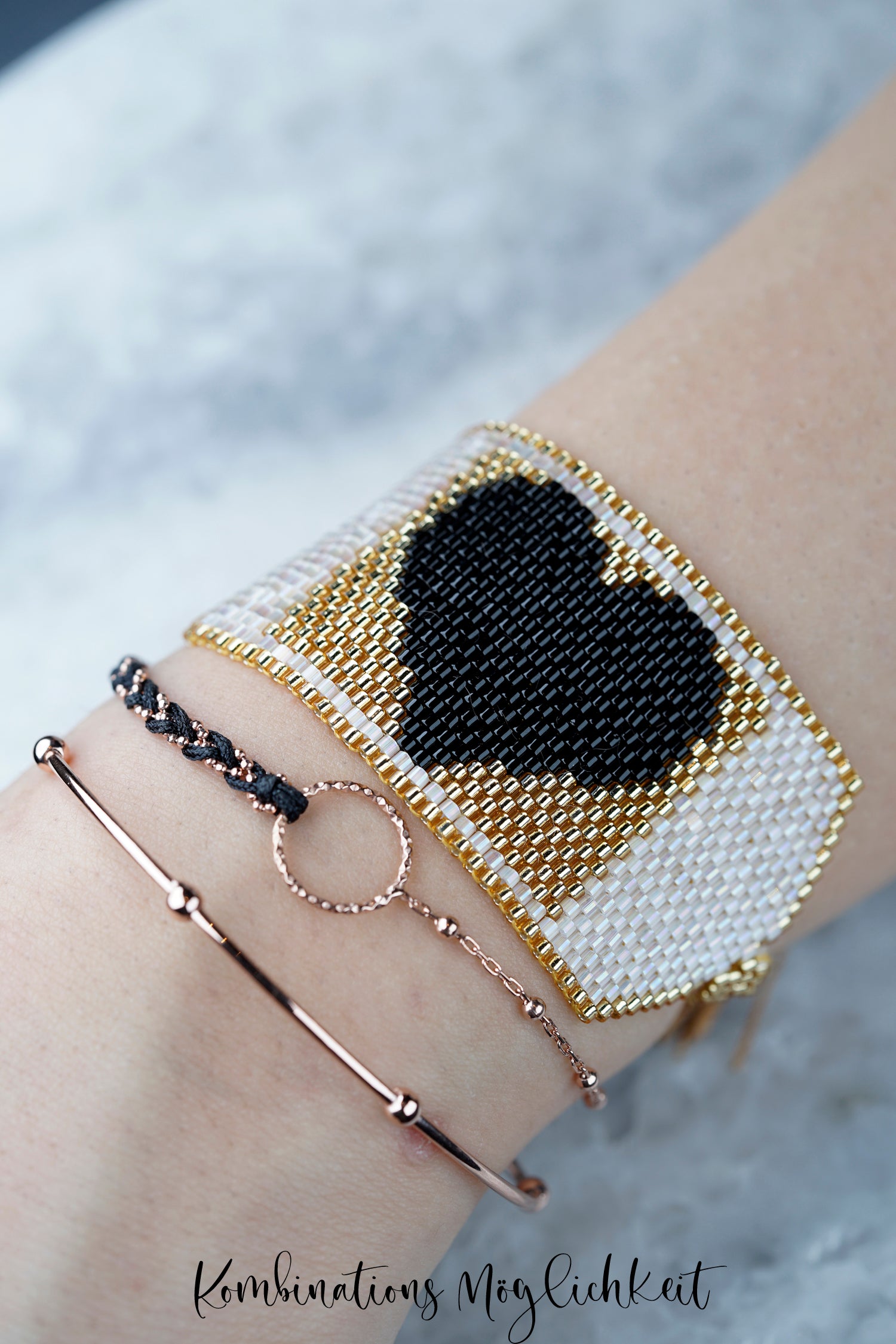Statement Armband HEART gold