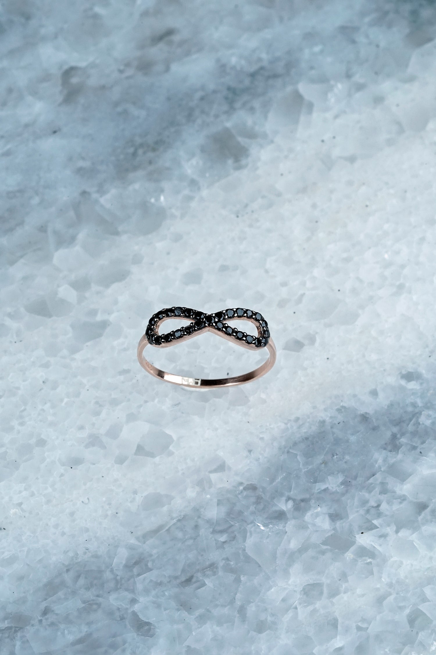 Ring BLACK INFINITY roségold