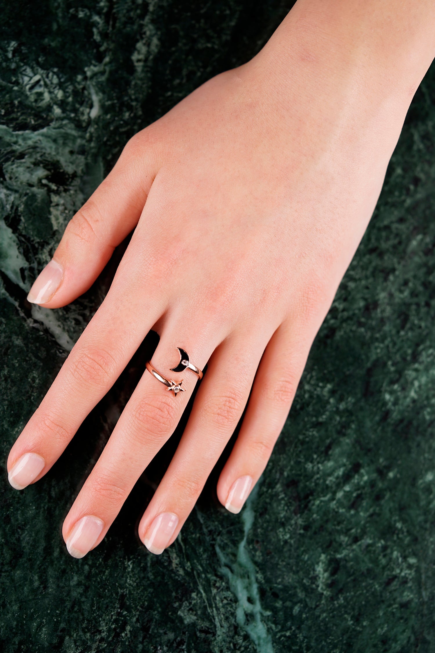 Ring MOON AND STAR roségold