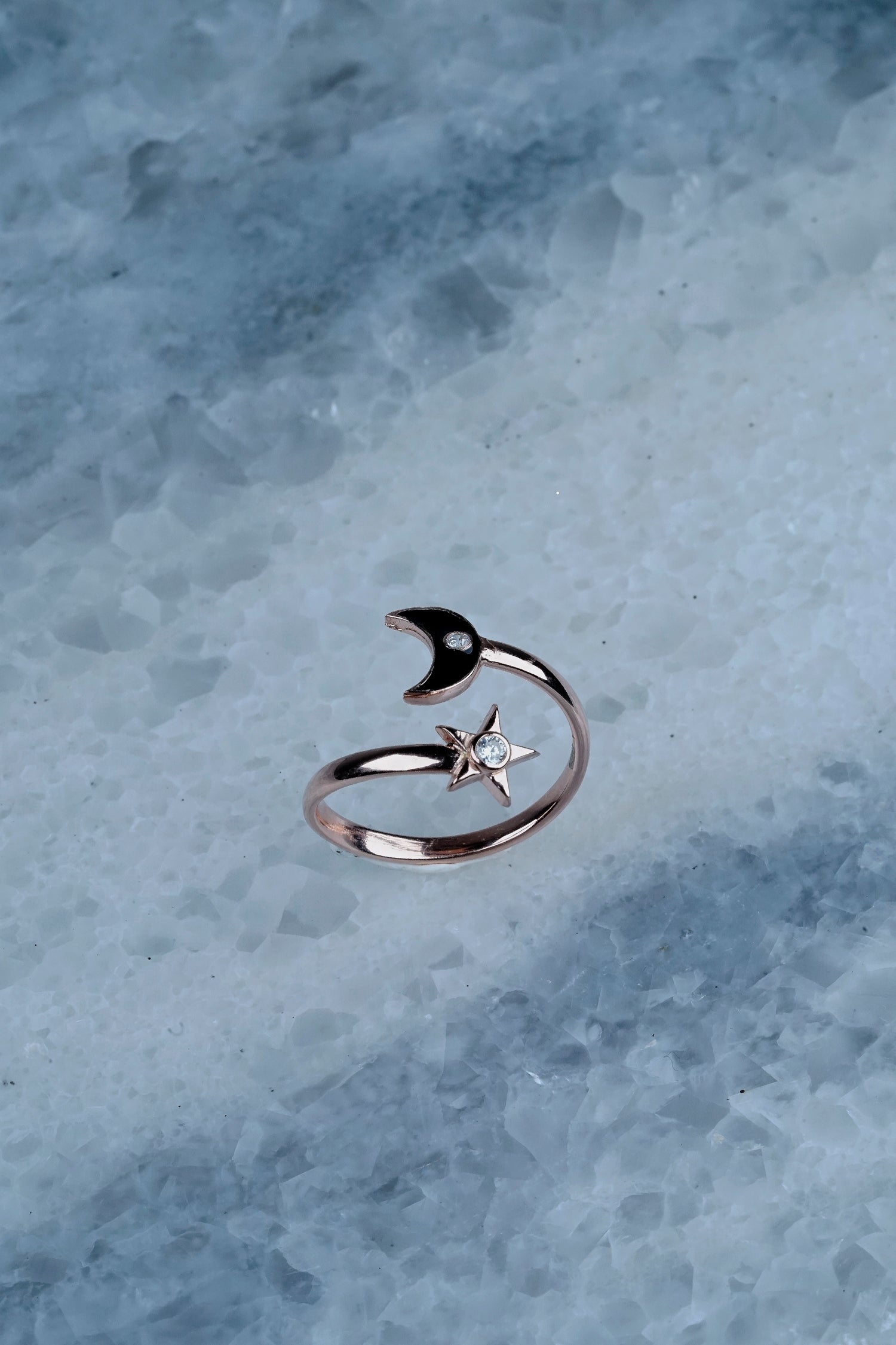 Ring MOON AND STAR roségold