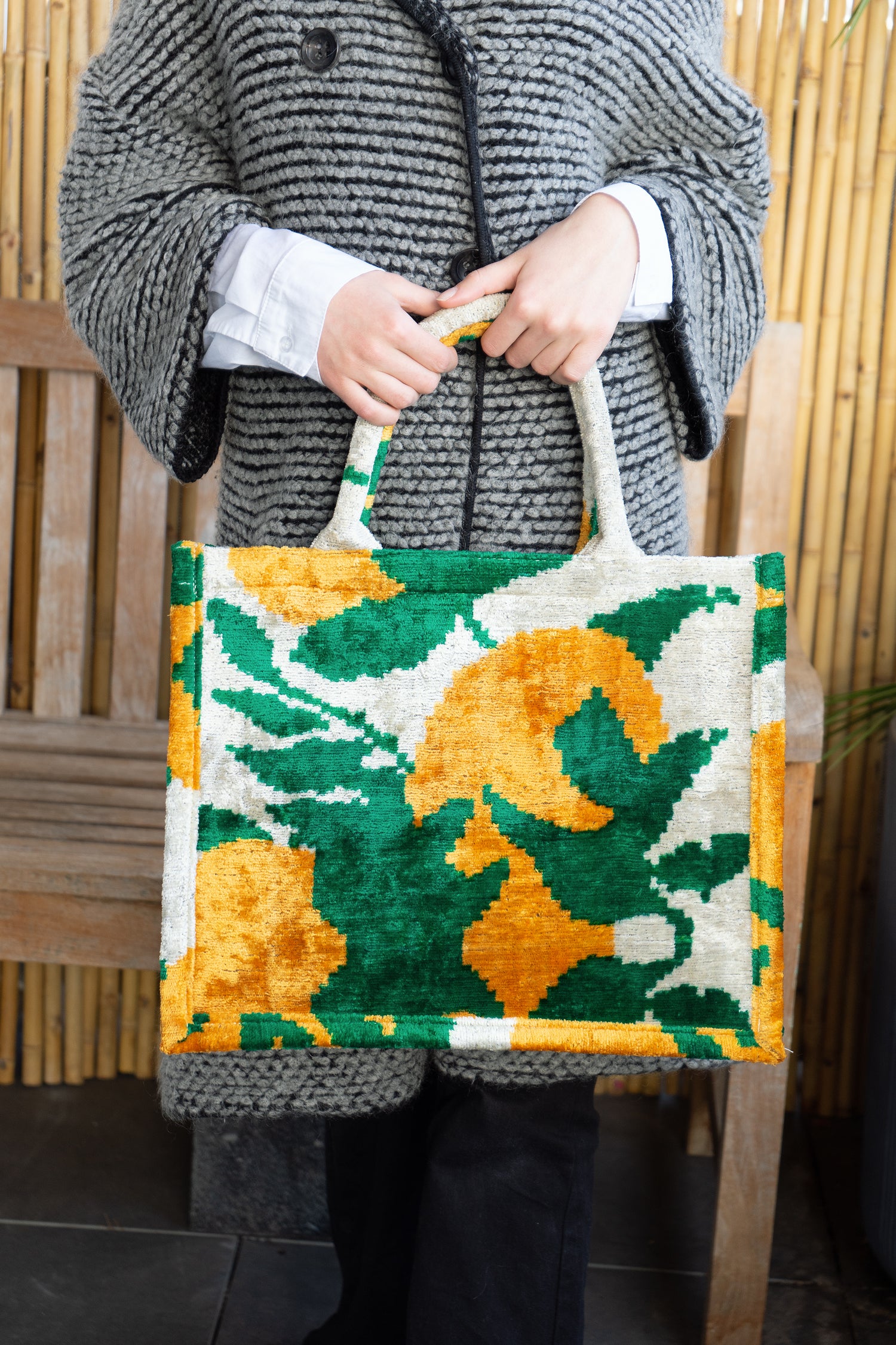 Shopper Seidensamt POONA ORANGE orange