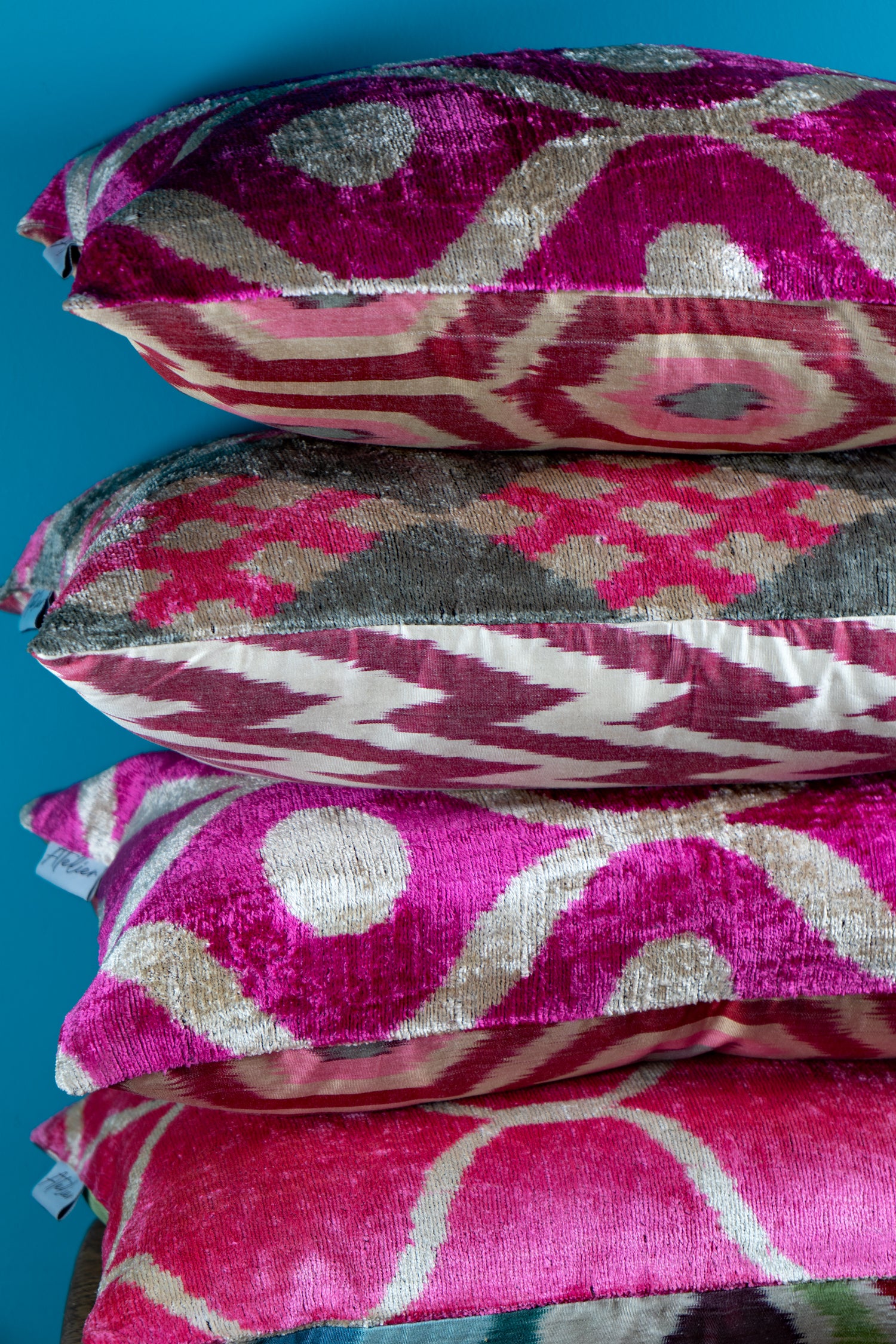 Seidensamt Kissen CHA CHA pink