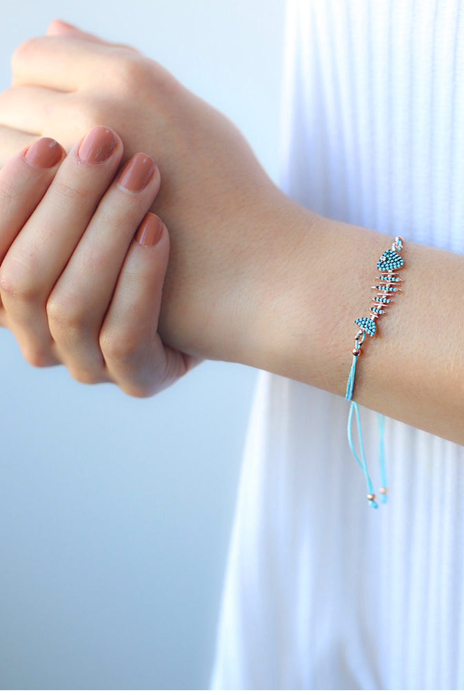 Armband TURQUOISE FISH roségold