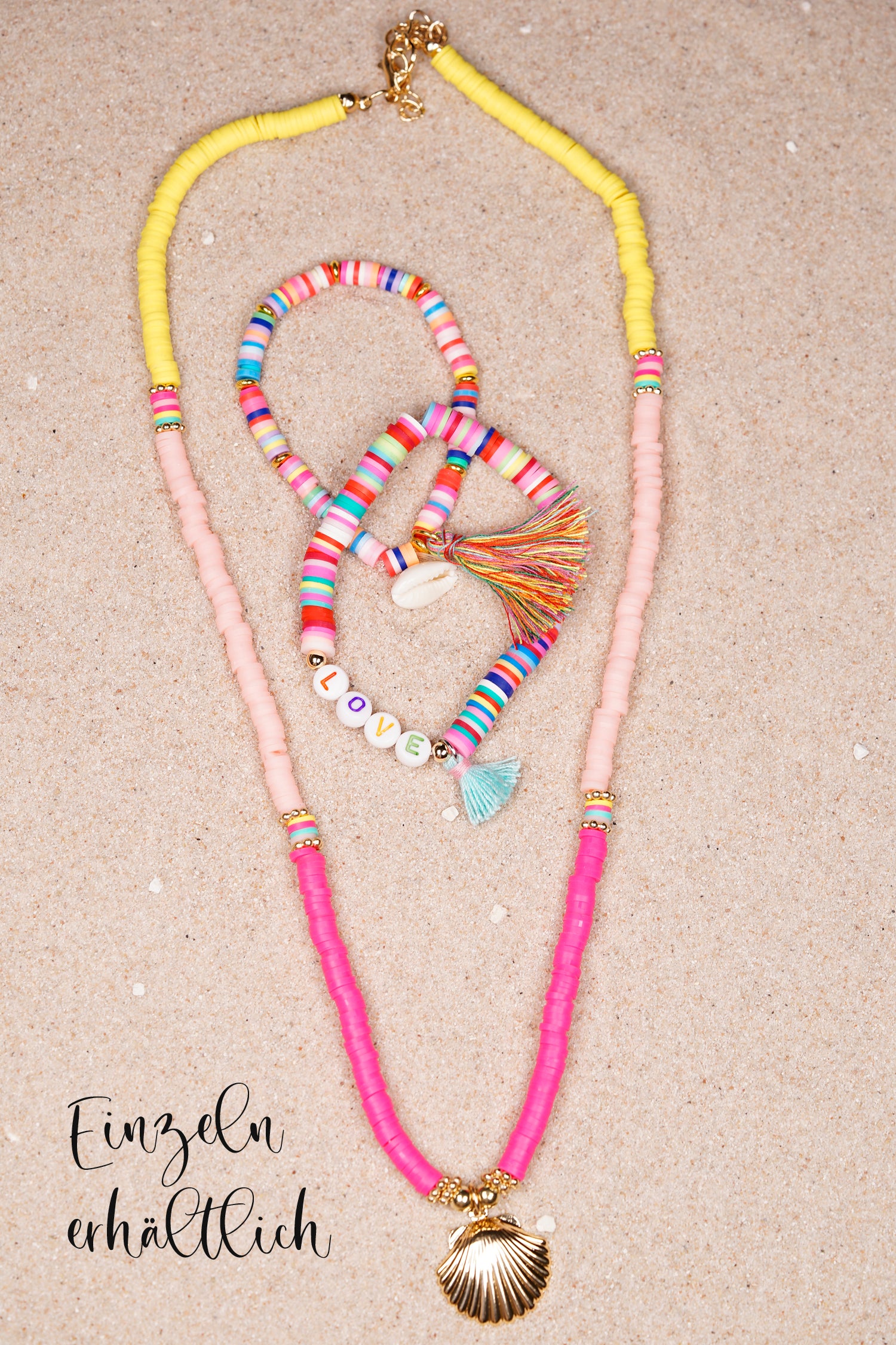 Kette BOHO- HIPPIE SHELL pink