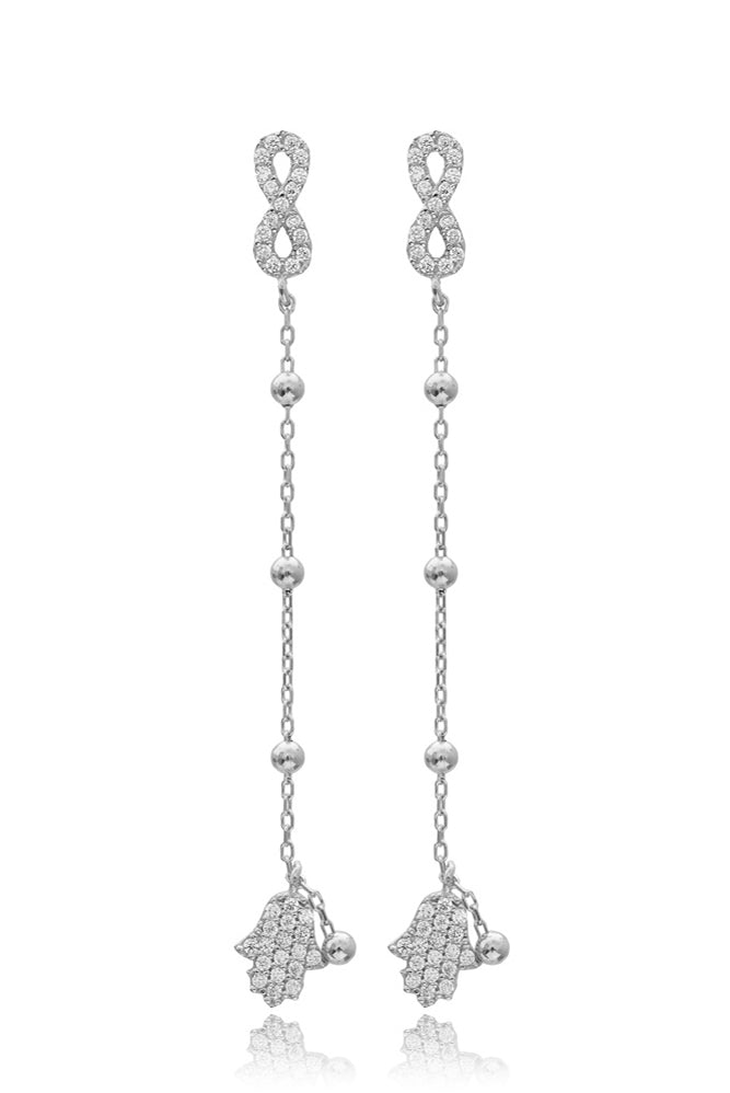 Ohrhänger FATIMA AND INFINITY silber