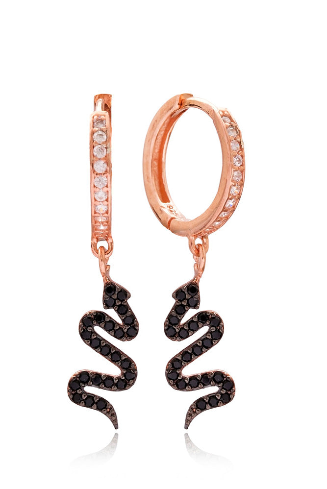 Creolen BLACK SNAKE roségold