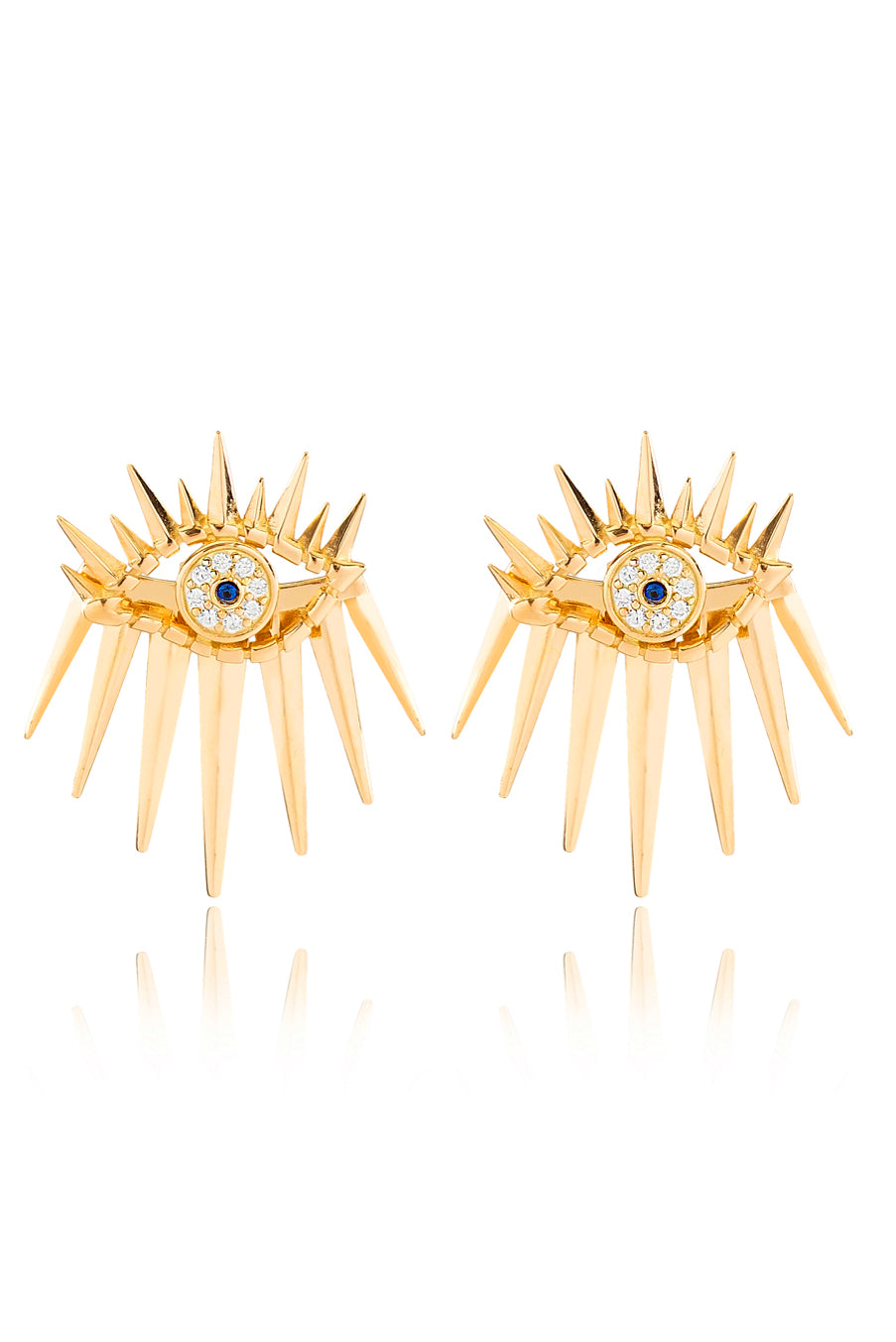 Ohrstecker mit magischem BLAUEN AUGE gold