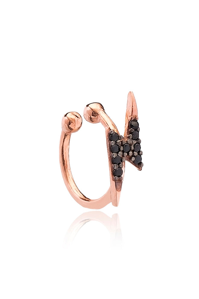Earcuff BLACK LIGHTNING roségold