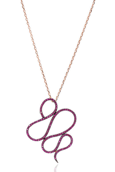 Kette SNAKE gold-pink