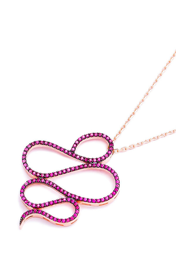 Kette SNAKE gold-pink