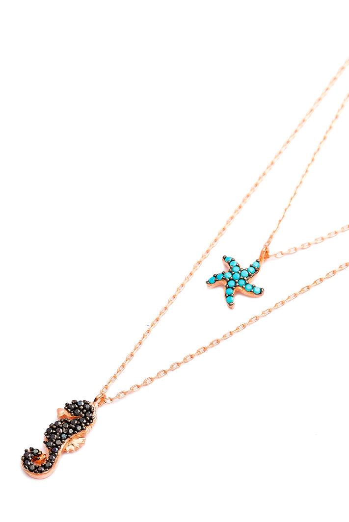 Kette SEASTAR-SEAHORSE roségold