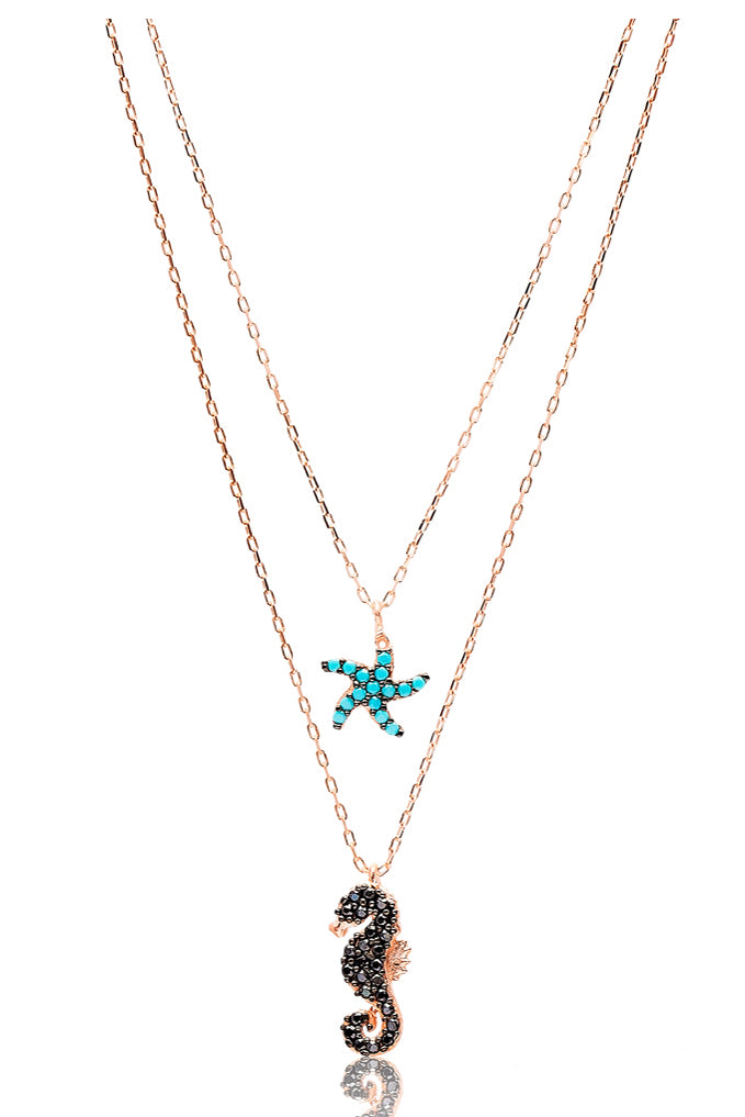 Kette SEASTAR-SEAHORSE roségold