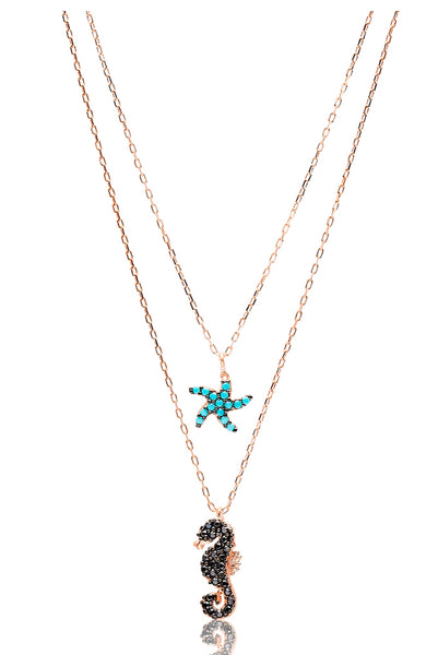Kette SEASTAR-SEAHORSE roségold