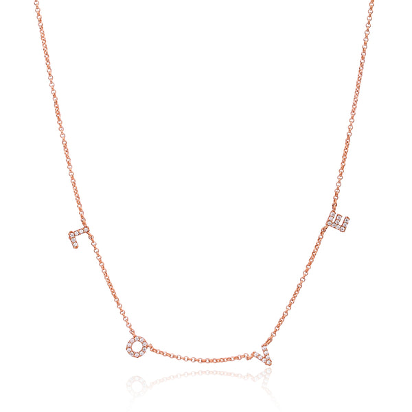 Kette LOVE roségold