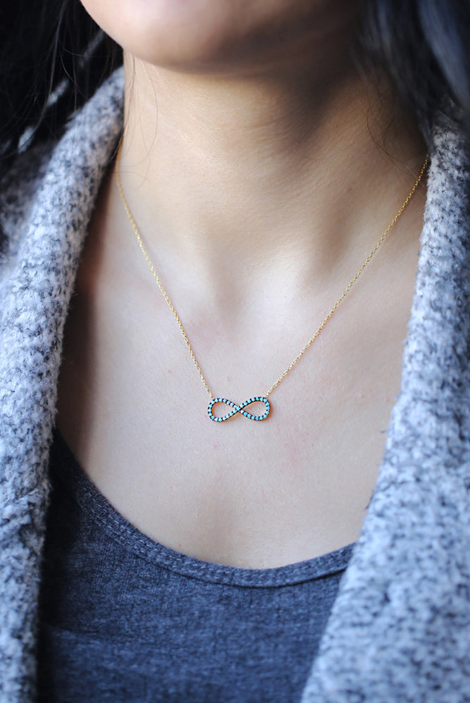 Kette INFINITY türkis-gold