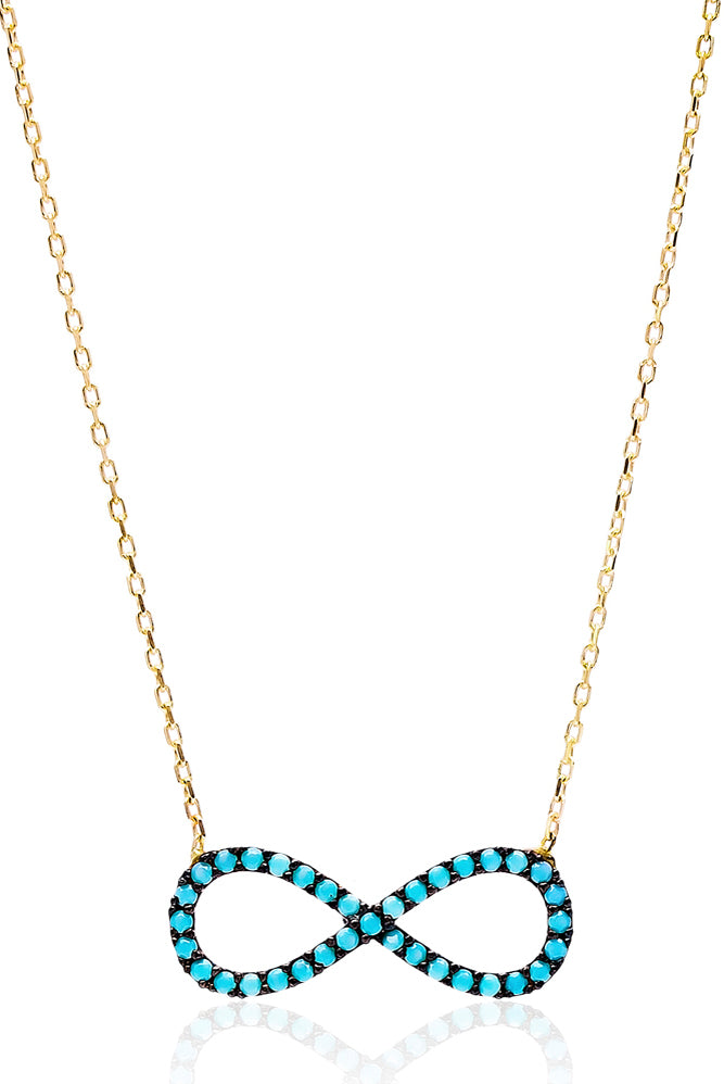 Kette INFINITY türkis-gold