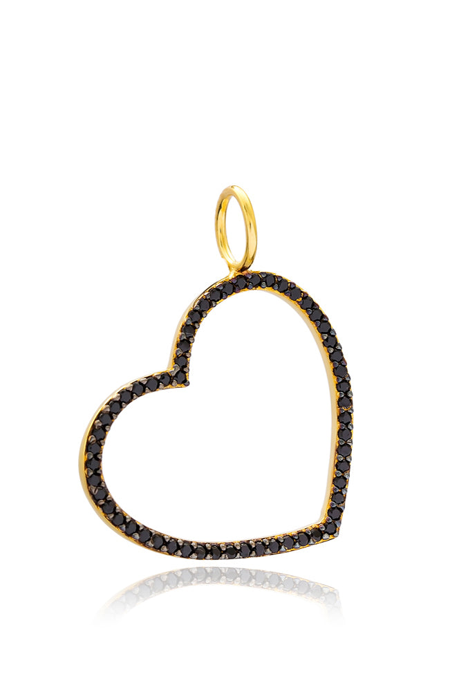 Anhänger BLACK HEART gold