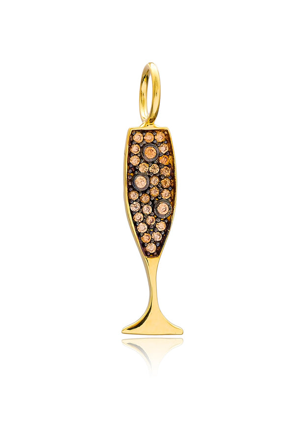 Anhänger CHAMPAGNE GLASS gold