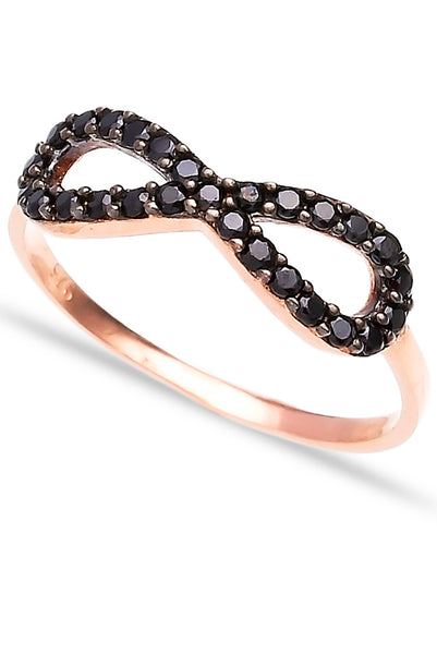 Ring BLACK INFINITY roségold