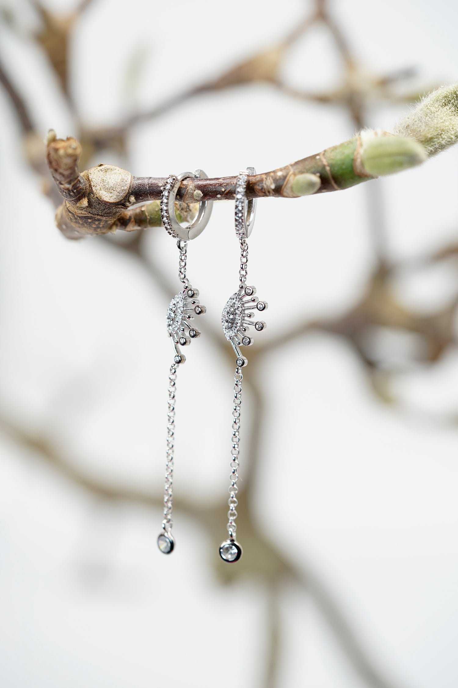 Creolen MAGIC BLUE EYE silber