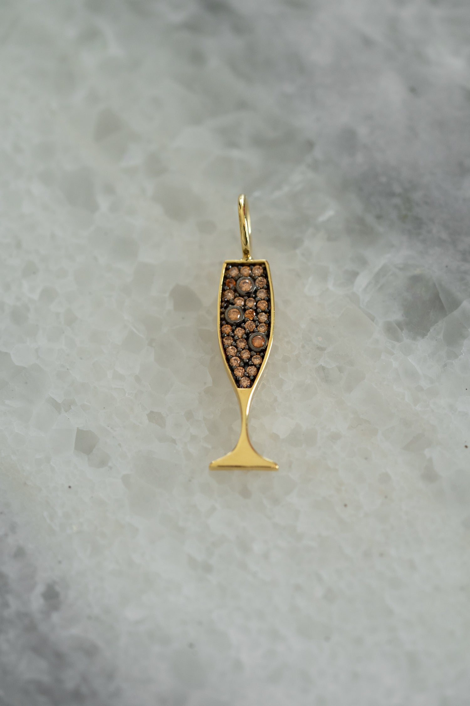 Anhänger CHAMPAGNE GLASS gold