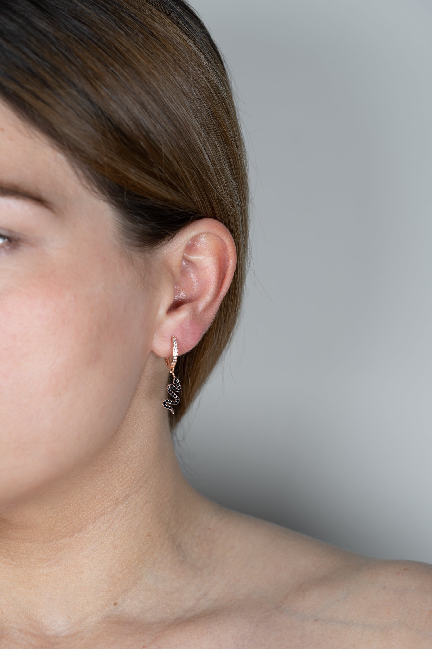 Creolen BLACK SNAKE roségold