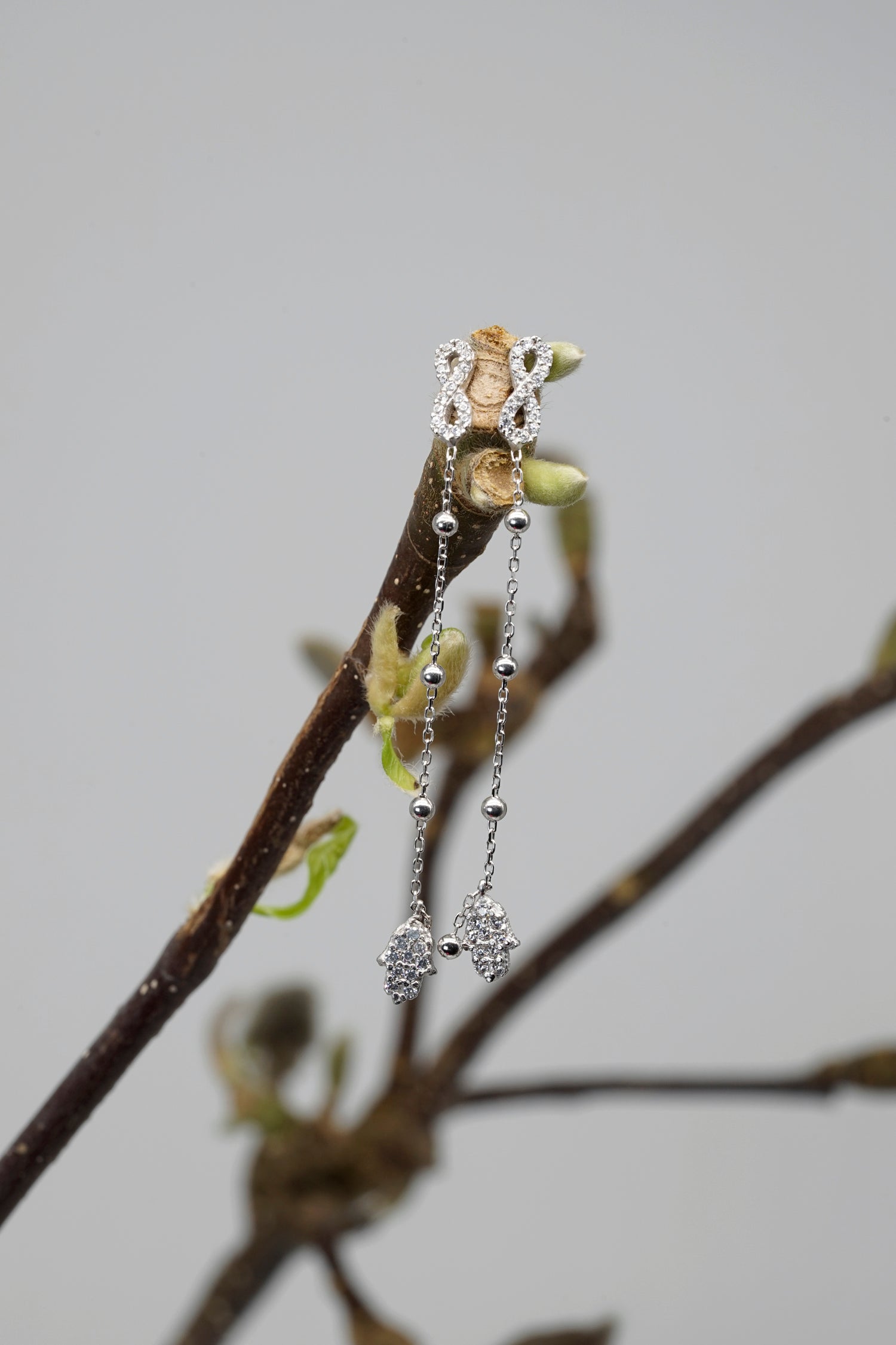 Ohrhänger FATIMA AND INFINITY silber