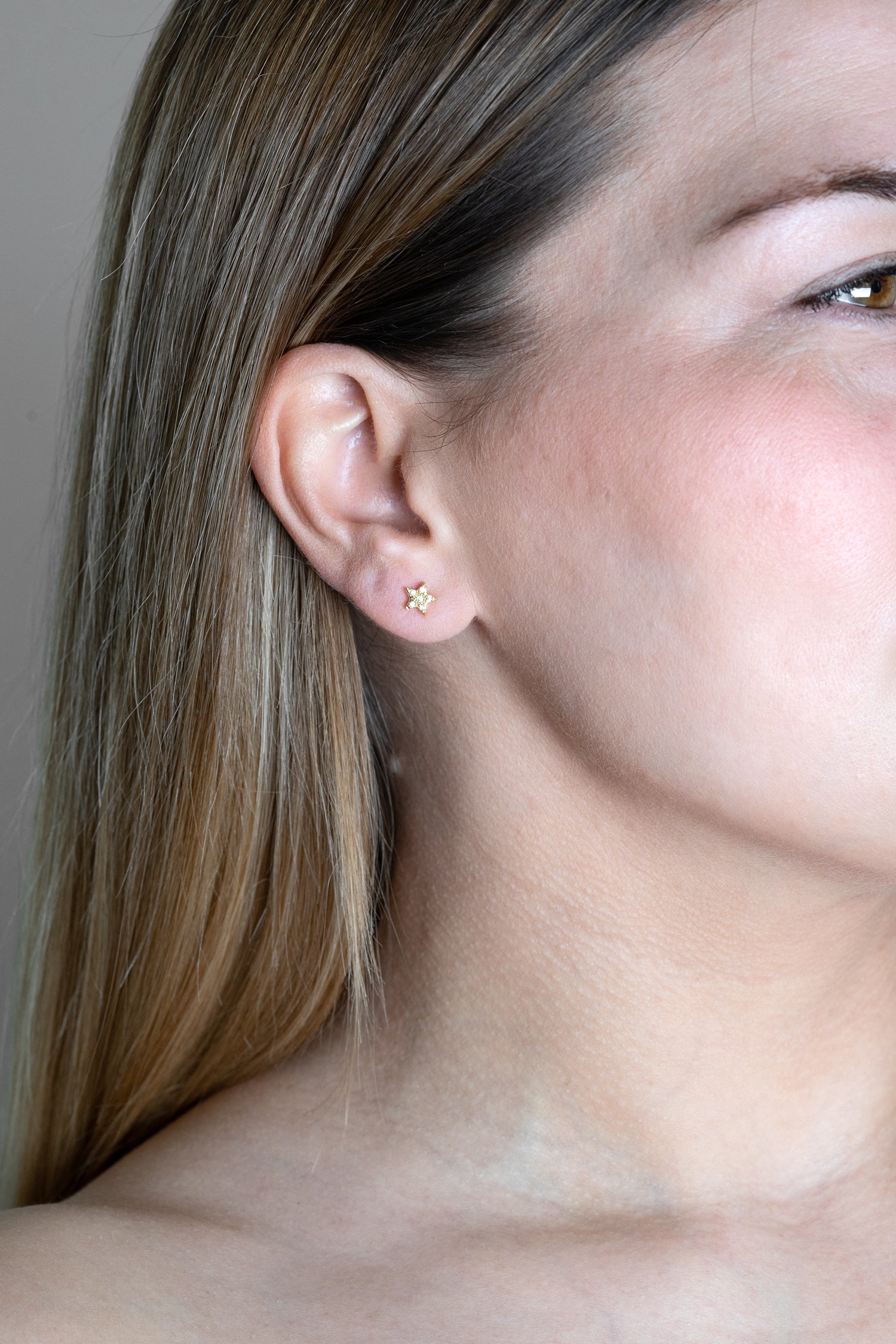 Ohrstecker SHINING RAINBOW STARS gold