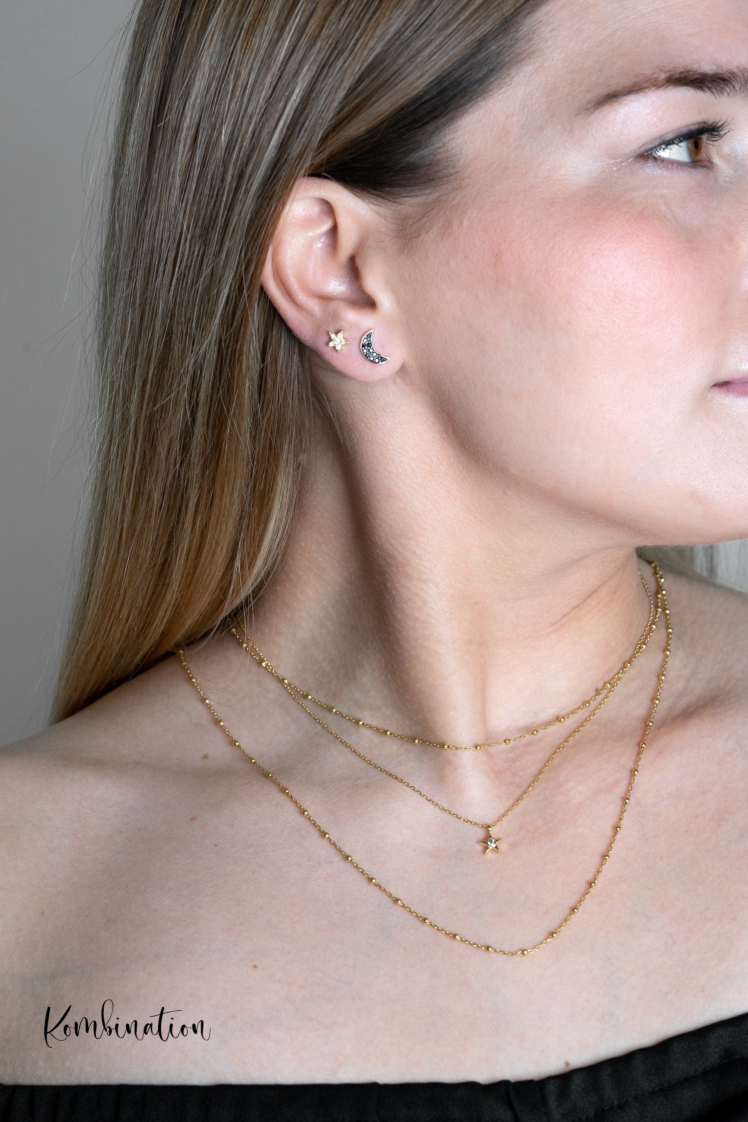 Ohrstecker MOON gold