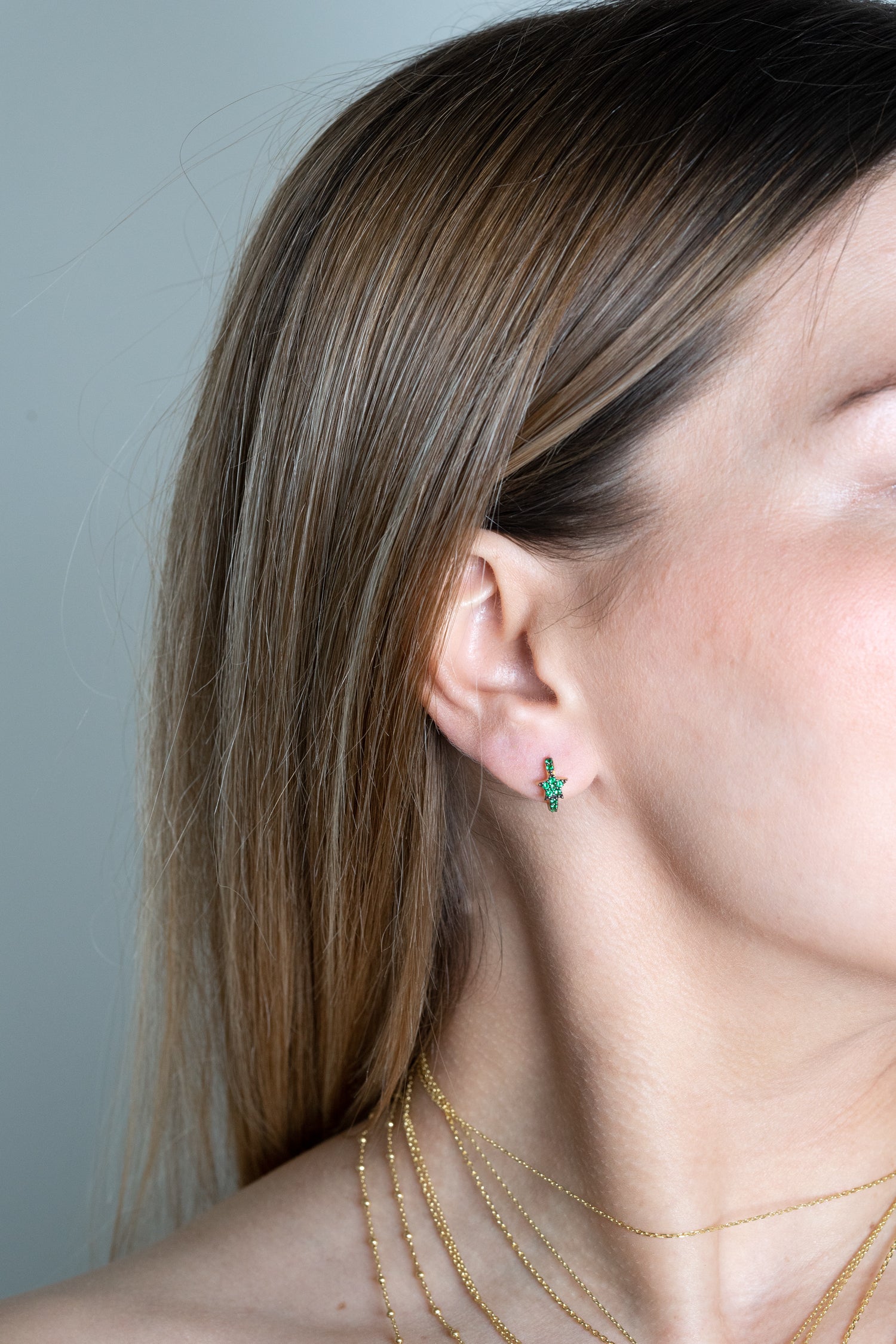 Creole GREEN SMARAGD STAR gold